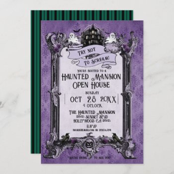 Haunted Mansion Open House Invitation by ThePaperAffair at Zazzle