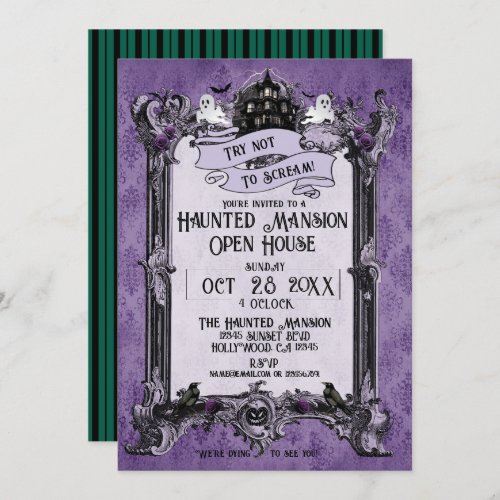 Haunted Mansion Open House Invitation