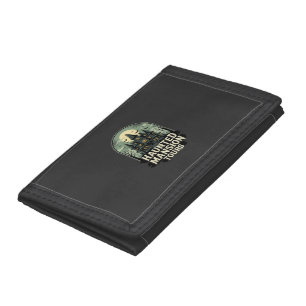 Haunted Mansion Tours Vintage Halloween Vector Tri-fold Wallet