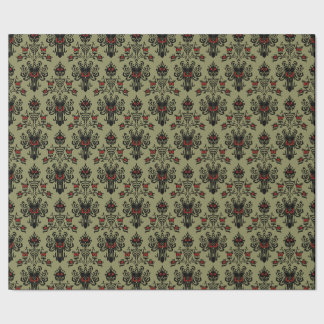 Haunted Mansion Wallpaper Christmas Design Wrapping Paper
