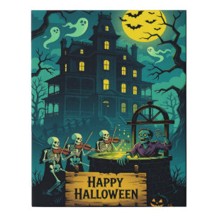 Haunted Mansion's Zombie Wishing Well: Faux Canvas Print