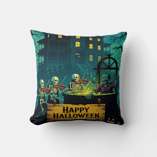 Haunted Mansion's Zombie Wishing Well: Throw Pillow