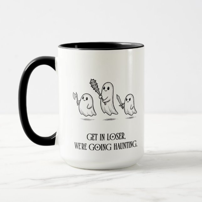 Haunted Mean Girl Ghost Joke Funny Gift Present Mug (Left)