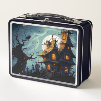 Haunted metal lunch box