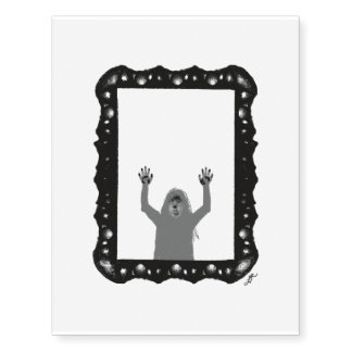 Haunted mirror scary temporary tattoo