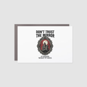 Haunted Mirror Shirt Vintage Engraving Gothic Hous Car Magnet