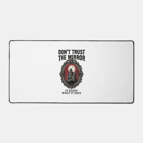 Haunted Mirror Shirt Vintage Engraving Gothic Hous Desk Mat