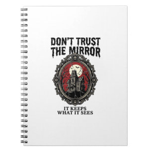 Haunted Mirror Shirt Vintage Engraving Gothic Hous Notebook