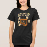 Haunted Mixtape Halloween Spooky Ghost Design Tri-Blend Shirt