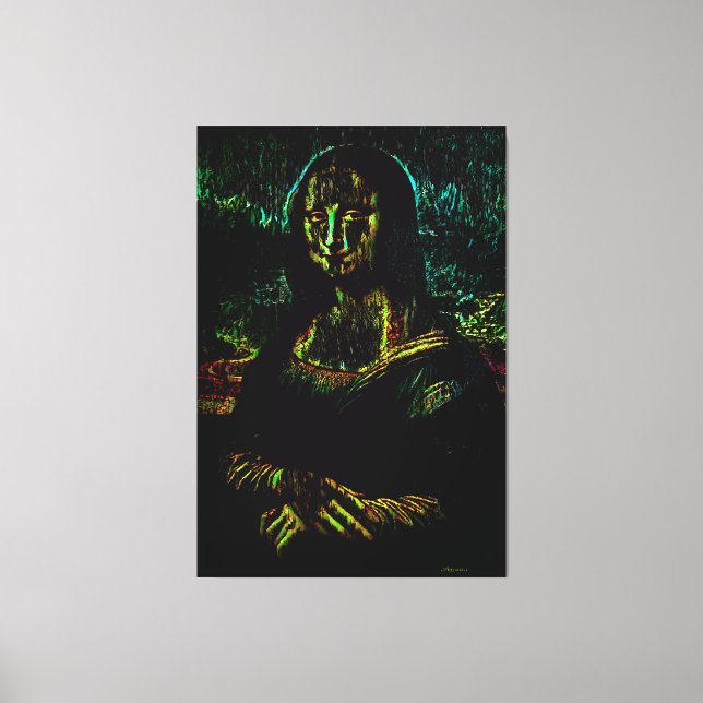 Haunted Mona Lisa Oil Canvas Print (Front)