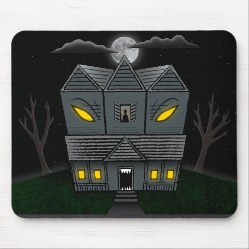 Haunted Monster House Mouse Pad