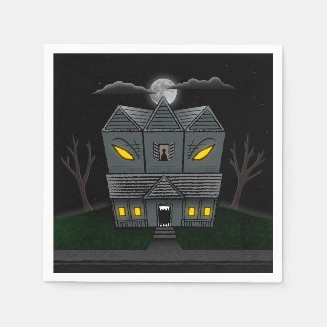Haunted Monster House Napkins (Front)