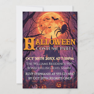 Haunted Moon Halloween Costume Party Trends 🎃 Invitation