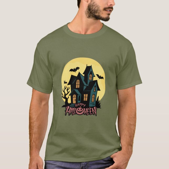 Haunted Moonlight Halloween T-Shirt (Front)