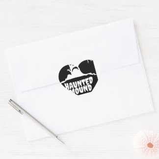 haunted mound heart sticker