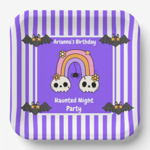 Haunted Night Party Birthday  – Halloween night Paper Plates