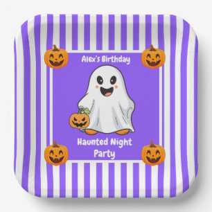 Haunted Night Party Birthday – Halloween night Paper Plates