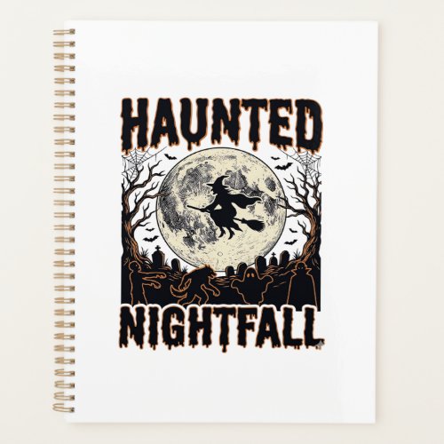Haunted Night Shirt Vintage Engraving Halloween De Planner