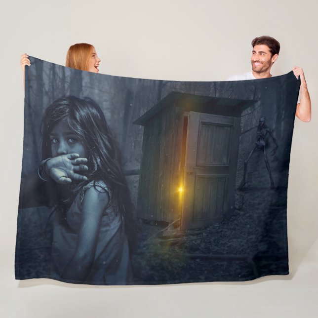 HAUNTED OUT HOUSE FLEECE BLANKET (In Situ)