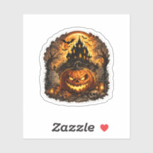 🎃 Haunted Pumpkin Halloween Vinyl Sticker | Spook