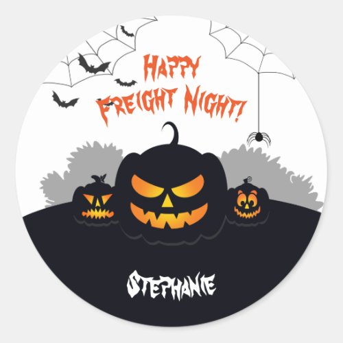 Haunted Pumpkin Patch Classic Round Sticker