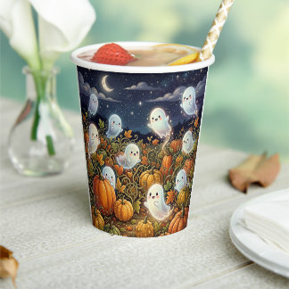 Haunted Pumpkin Patch Paper Cups