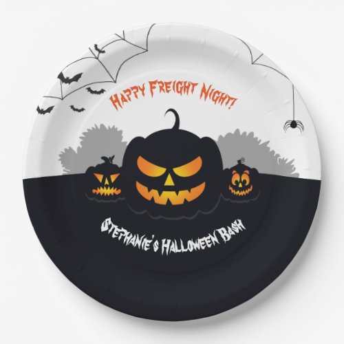 Haunted Pumpkin Patch Paper Plates