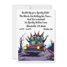 Haunted Road Trip Halloween Invitation