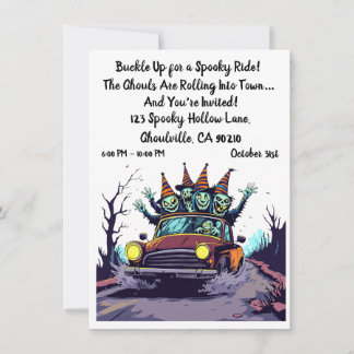 Haunted Road Trip Halloween Invitation