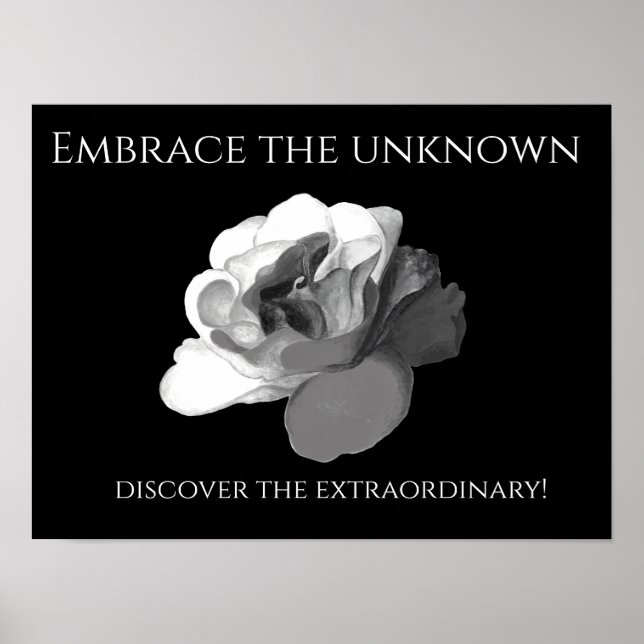 Haunted Rose Gothic Poster - Embrace the Unknown (Front)