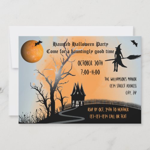 Haunted Scene _ Halloween Party Invite