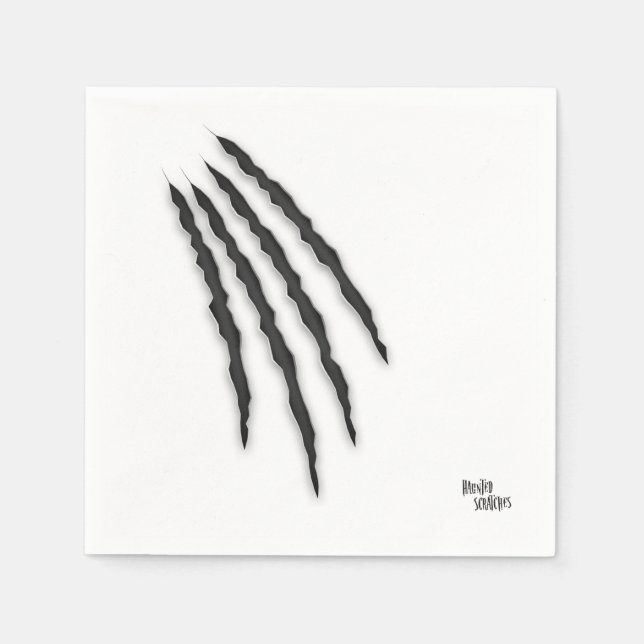 Haunted Scrachtes Halloween  Napkins (Front)