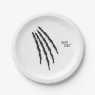 Haunted Scrachtes Halloween Paper Plates