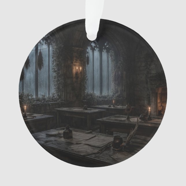 Haunted Scriptorium Ornament (Front)