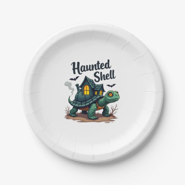 Haunted Shell Turtle Paper Plates (Front)