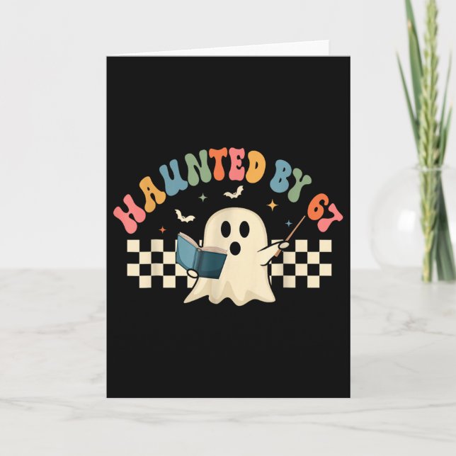 Haunted Six Seven 6 7 Meme 67 Skeleton Hand Hallow Card (Front)