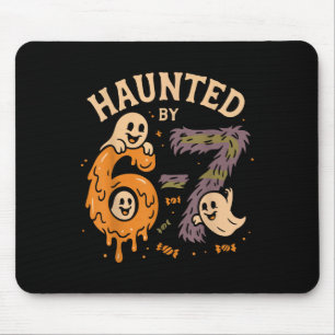 Haunted Six Seven 6 7 Meme 67 Skeleton Hand Hallow Mouse Pad