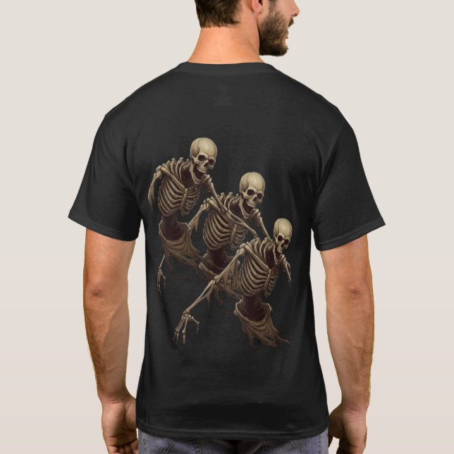 Haunted Skeleton Horror T-Shirt (Back)