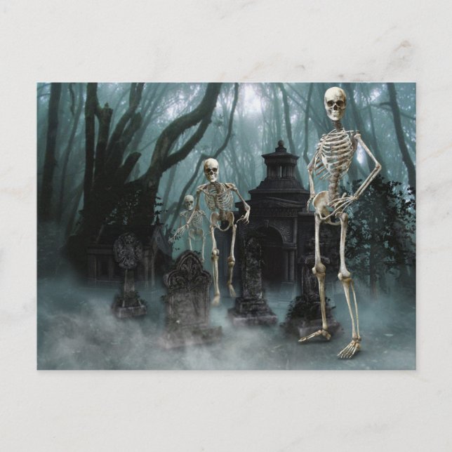 Haunted Skeletons Invitation Postcard (Front)