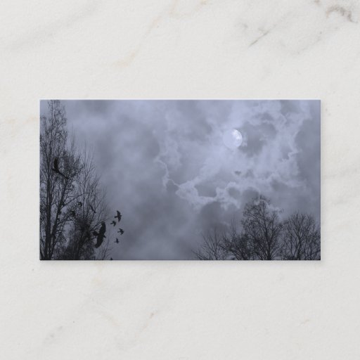 Customizable Haunted Sky Blue Mist Business Card Template