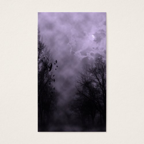 Haunted Sky Purple Mist Business Card Templates