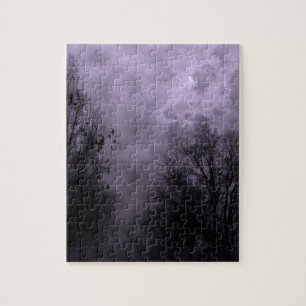 Haunted Sky Purple Mist Jigsaw Puzzle