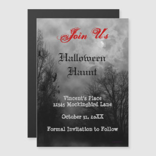 Haunted Sky Ravens Custom Halloween Invitation