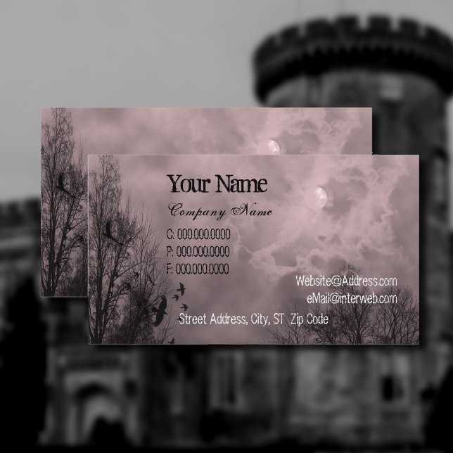 Haunted Sky Red Mist Custom Business Cards (Creator Uploaded)