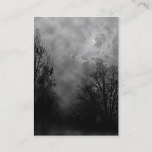 Customizable Haunted Sky with Ravens Business Card