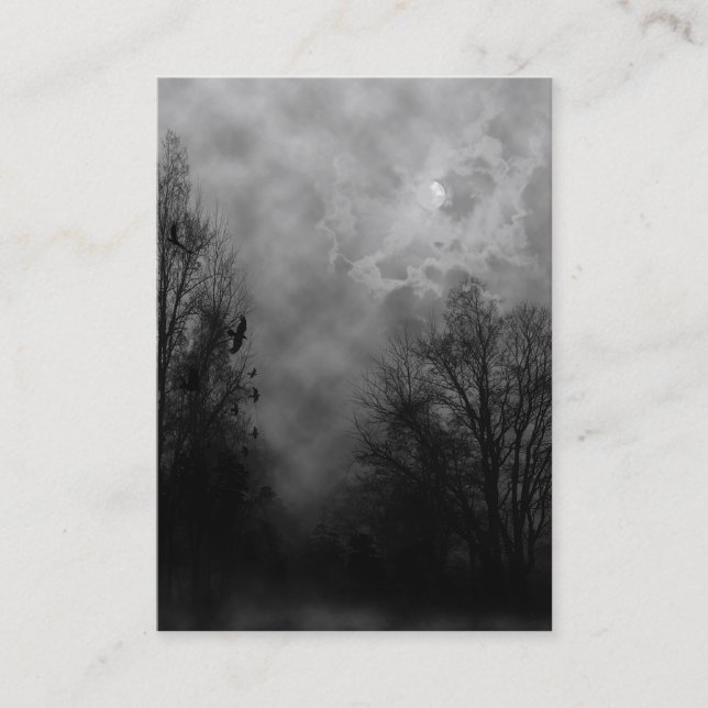 Haunted Sky with Ravens Business Card (Front)