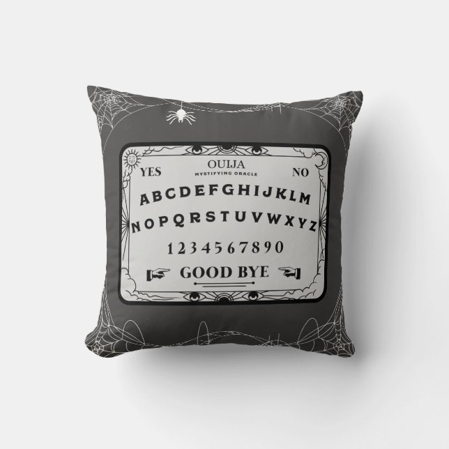 Haunted Spirit Board Throw Pillow (Front)