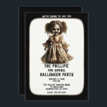 Haunted Spooky Doll Halloween Costume Party Invitation<br><div class="desc">Customize for any event</div>