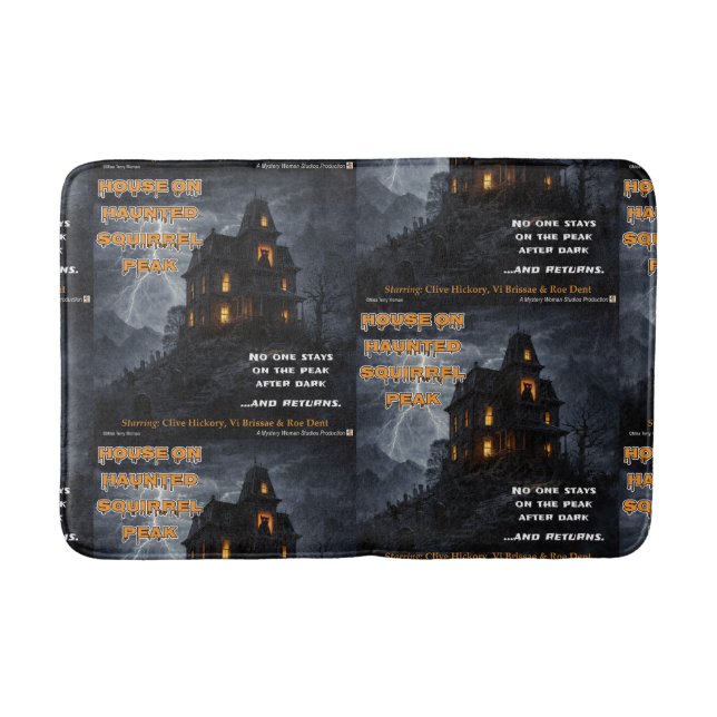Haunted Squirrel Peak Bath Mat (Front)