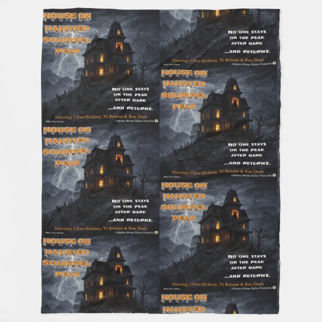Haunted Squirrel Peak Fleece Blanket (Front)